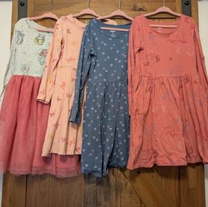 Girls' Assorted Long Sleeve Dresses - Set of 4